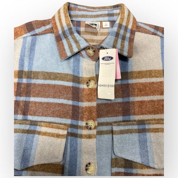 NWT FORD Official Licensed Women’s Bronco Plaid Flannel Shirt – XS - W101 - Picture 4 of 6